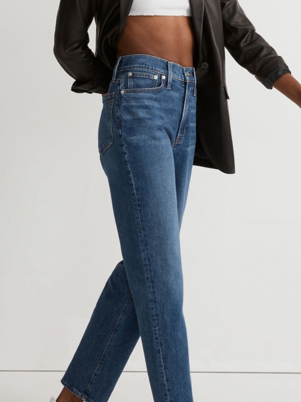 Madewell high rise …the perfect vintage Straight frayed jeans